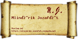 Mlinárik Jozafát névjegykártya